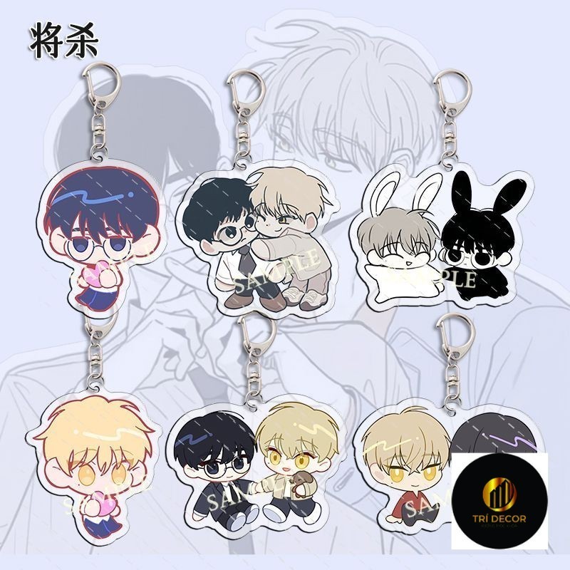 Hàn Quốc BL Manwha Checkmate Móc Khóa Nữ Jeong Eunsung Lee Soohyun Acrylic Móc Chìa Khóa Người Dễ Th