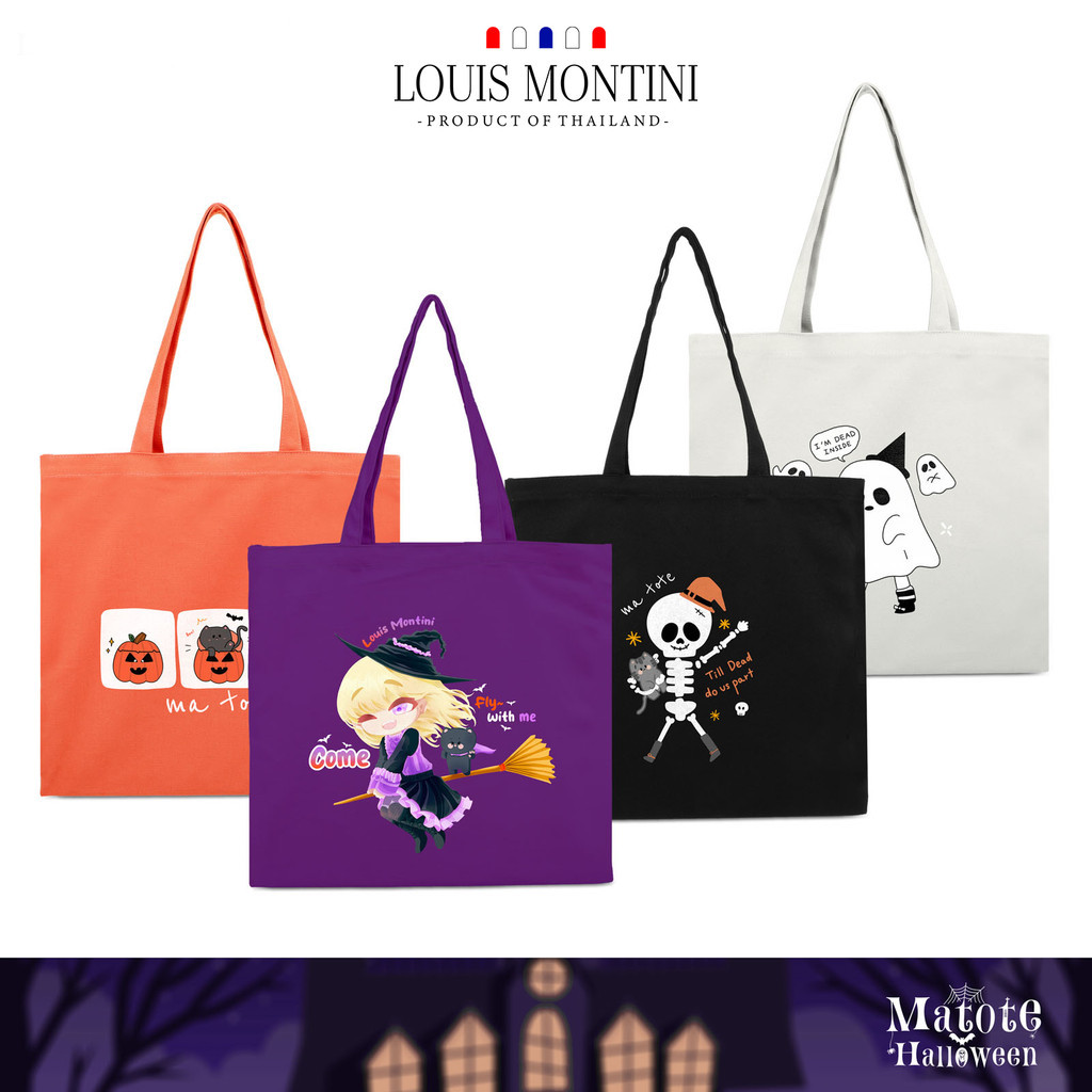 Túi Tote vải chống nước Louis Montini ma tote [Halloween] CVR011