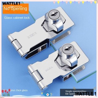 Khóa Cửa Kính WTTLE, Khóa Hiển Thị Tủ Hợp Kim Kẽm Phần Cứng, Khóa Cửa An Ninh Một / Đôi Không Đục Lỗ Cửa Tủ Văn Phòng Tại Nhà