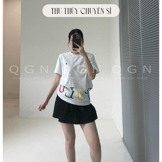 Áo phông chữ polo sắc màu thêu hình ngựa