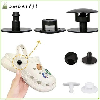 Khóa giày có lỗ AMBER1, Khóa dép đi biển bằng nhựa DIY, Trang trí giày đa năng