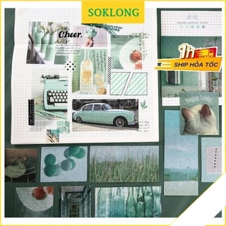 Bộ 70 Sticker hình Postcard ảnh dán trang trí sổ Bullet journal Sổ KLONG, album STI02