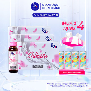 Combo 3 hộp nước uống shiharu placenta đều màu da, cân bằng nội tiết tố nữ, ổn định giấc ngủ 10 lọ/hộp