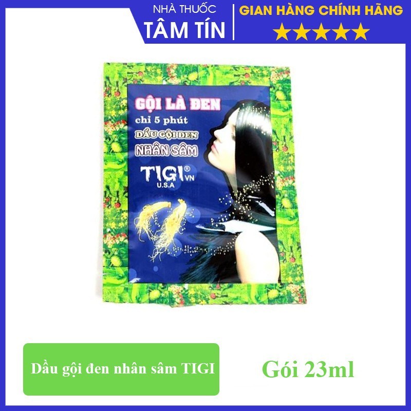Dầu gội đen nhân sâm TIGI không đen da đầu giữ màu lâu dễ sử dụng chỉ cần gội là đen