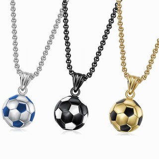 Trang sức bằng thép không gỉ Vòng cổ bóng đá Mặt dây chuyền vòng cổ bóng đá nam