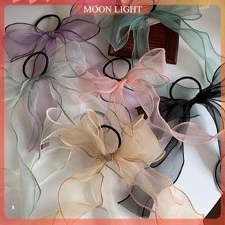  Dây buộc tóc thắt nơ vải organza phong cách tiểu thư 