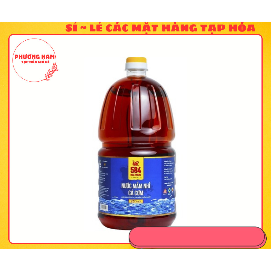 NƯỚC MẮM NHỈ CÁ CƠM 584 NHA TRANG 25 ĐỘ ĐẠM 2L/ NƯỚC MẮM 2 LÍT