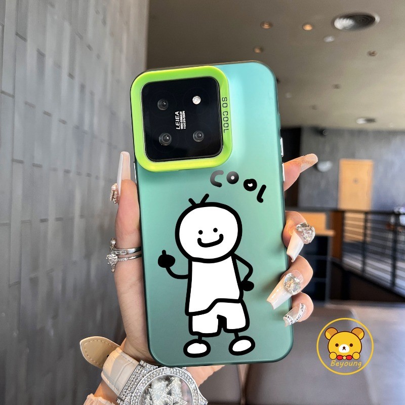 Funny Simple Draw Cool Boy Vỏ Cho Vivo Y100 Y200E V30 Pro V29 V27 V25 V23 Pro V29E V21 V21S V20E V25