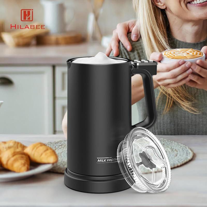 Máy tạo bọt sữa ấm tạo bọt sữa 11.8oz / 350ml Máy tạo bọt sữa và hấp sữa cho Latte Quà tặng lý tưởng cho phụ nữ, bé gái