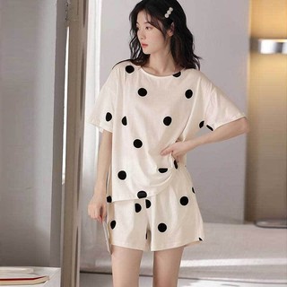 Ngắn Tay Nữ Ice Silk Suit Quần Short Thời Trang Mùa Hè Chất Lượng Cao Bộ Đồ Ngủ Thường Ngày + Loungewear