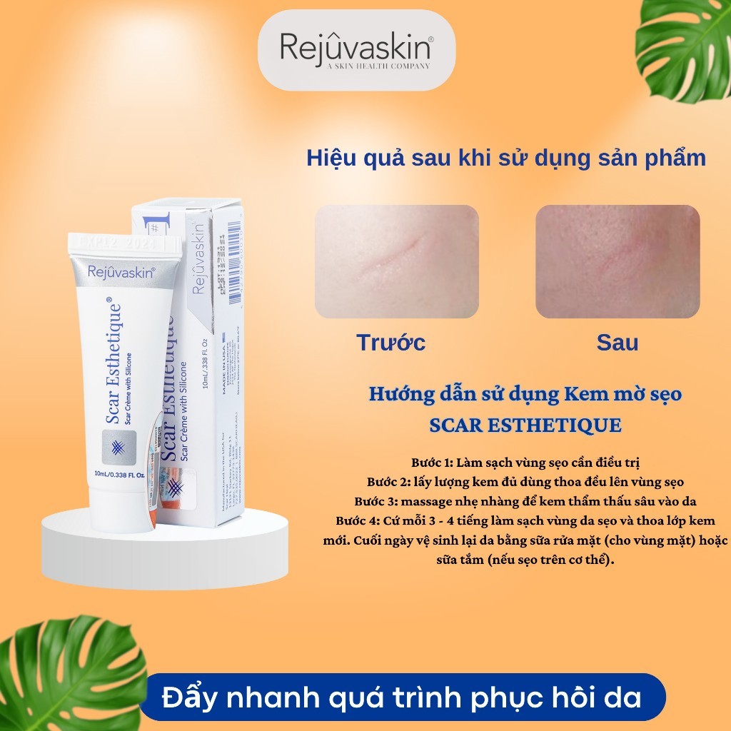 Kem  mờ sẹo thâm, làm đầy sẹo rỗ, sẹo lõm Scar Esthetique gói 4ml - Rejuvaskin