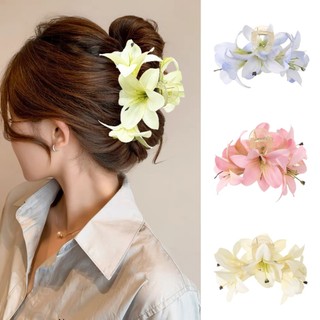 Kẹp tóc phong lan mô phỏng thời trang 13 CM với phụ kiện tóc hoa nữ có cảm giác cao cấp