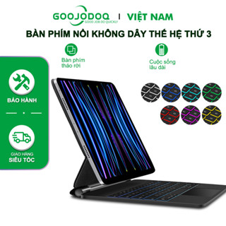 Bàn phím GOOJODOQ Bluetooth kèm bao da ma thuật cho iPad Air 4 Pro 11 12.9 2021