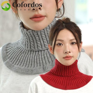  Yếm dệt kim Khăn quàng cổ ấm áp cổ cao cổ áo giả Phụ kiện khăn quàng cổ thanh lịch chống gió Phong cách Hàn Quốc Khăn len mùa thu đông 
