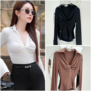 ÁO TAY DÀI XOẮN NGỰC  - chất tăm lạnh thoáng mát - Bigsize 40-90kg  - MS5001