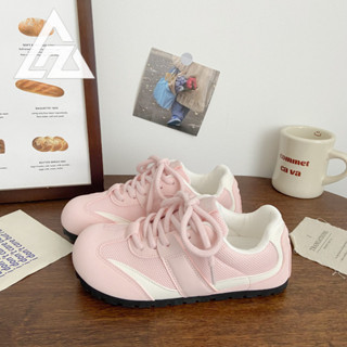 Giày tập Forrest lưới đôi AZ Pink dành cho nữ, xấu xí và dễ thương, giày bo mạch thiết kế thích hợp mới, giày ba lê trắng