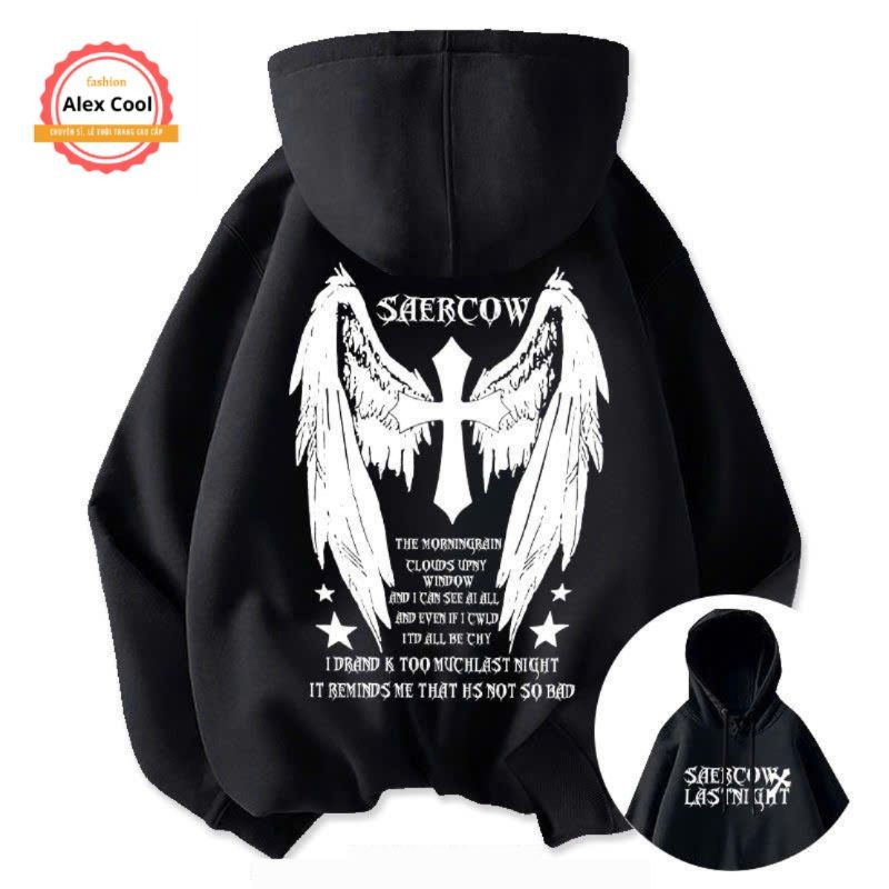 Áo hoodie unisex Alex Cool HD007, vải cotton lông cừu, phù hợp cho cả nam và nữ