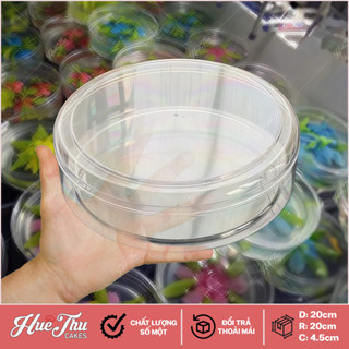 Hộp nhựa tròn trong 15/20cm đổ thạch rau câu, đóng gói bánh kẹo