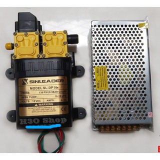 Bộ Bơm Tăng Áp Mini SINLEADER Kèm Nguồn 12V/10A  - Dùng Để Tưới lan, Phun Sương, Rửa Xe