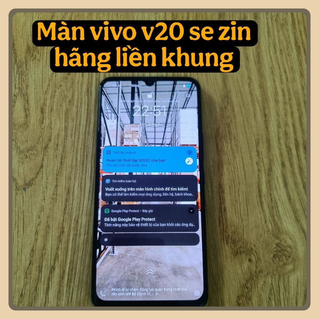 Bộ màn hình vivo v20 se zin hãng liền khung