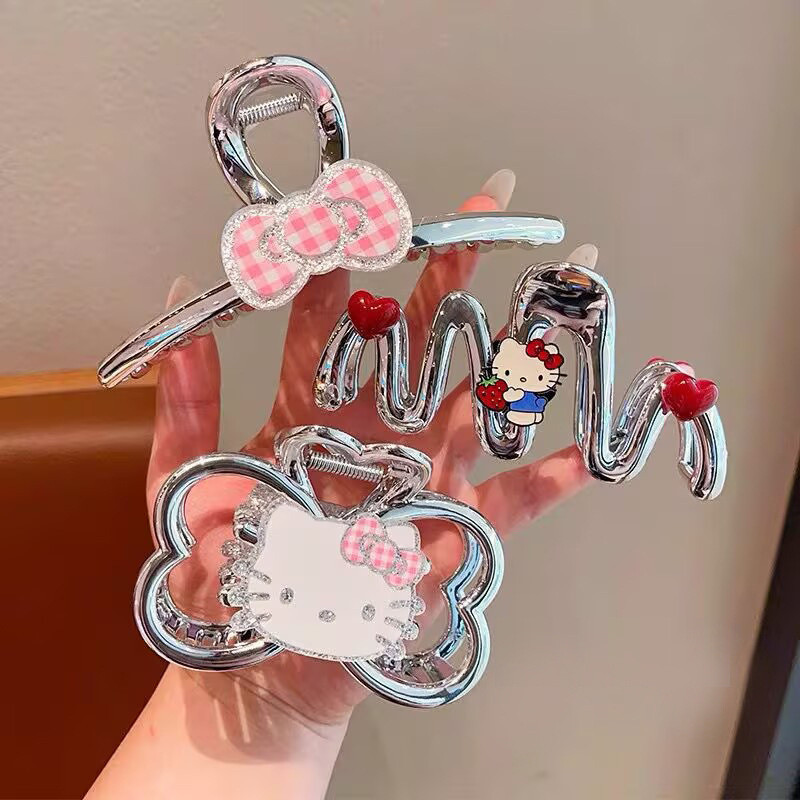  Kẹp tóc mèo nơ hình học hợp kim làm đẹp cho nữ 