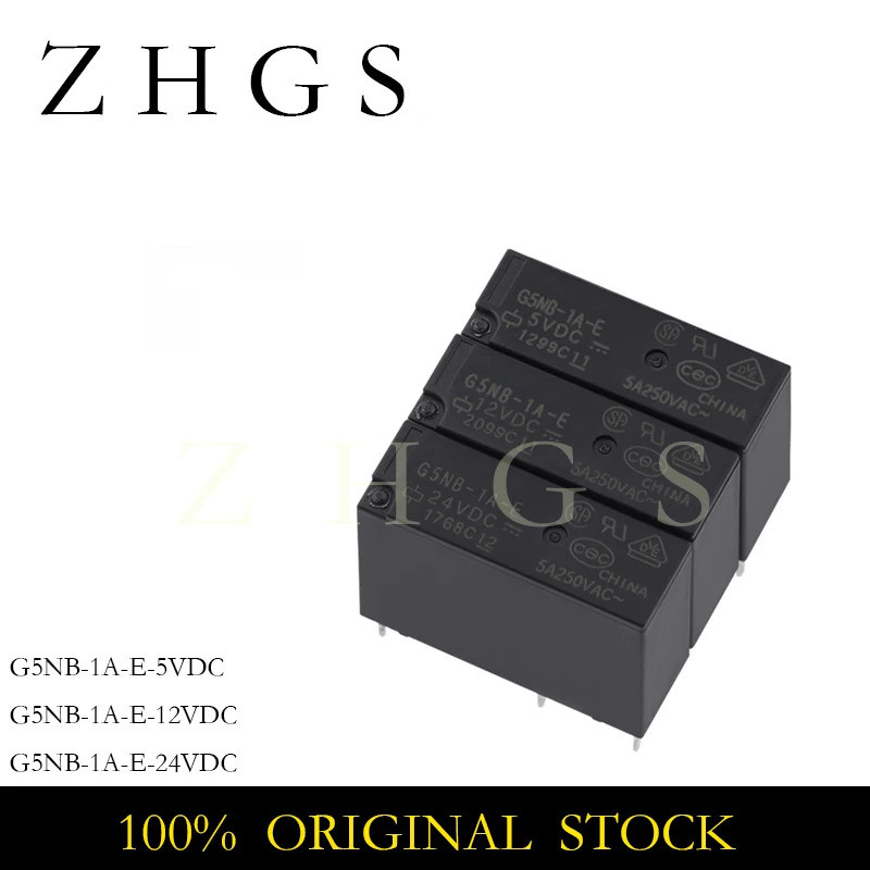 5 CÁI G5NB-1A-E-5VDC G5NB-1A-E-12VDC G5NB-1A-E-24VDC G5NB 1A E 5VDC 12VDC 24VDC 4P 5A Rơle