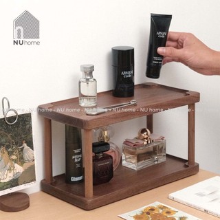  Kệ gỗ để bàn mẫu 3 - Higo | NU Home | kệ gỗ óc chó tự nhiên để đồ trang điểm kệ gỗ nhỏ để bàn đẹp 