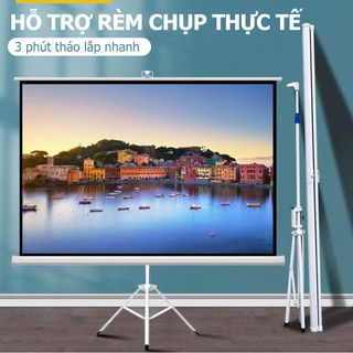 Màn Chiếu Di 100 Inch Gấp KAW Treo Gọn Tường - Động Phản Giúp Giá Máy Quang Đỡ Chiếu Sáng Gấp Thêm Tường 5 Lần