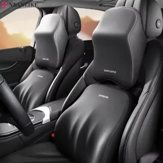 Gối cổ ô tô NBANLIKE, Tựa đầu ô tô thoáng khí chống mệt mỏi tiện dụng, Gối tựa lưng ghế Bộ nhớ mềm Cotton Bảo vệ đa năng Hỗ trợ thắt lưng bốn mùa
