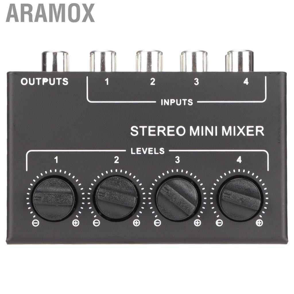 Aramox AWESO-VN 4ChannelPassiveMixer Stereo Nút lớn CX400 4ChannelPassivesplitter Tiếng ồn thấp cho 