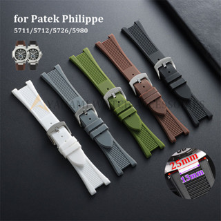  Dây đeo silicon 25x13mm cho Patek Philippe PP 5711   5712   5726   5980 Dây đeo đồng hồ thể thao mềm mại chống thấm nước Dây đeo đồng hồ đeo tay nam nữ 