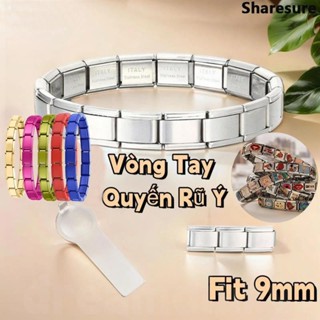 Vòng Tay Bạc Ý Quyến Rũ Vòng Tay Phù Hợp Với 9 Mm Thép Không Gỉ Vòng Tay DIY Trang Sức Làm Phụ Kiện Retro Cá Tính Mô Đun Vòng Tay Phụ Kiện
