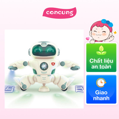Robot âm nhạc xoay 360 độ có đèn YN374456