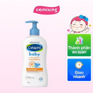  Sữa tắm gội trẻ em tinh chất hoa cúc  Cetaphil Baby Wash&Shampoo  400ml 