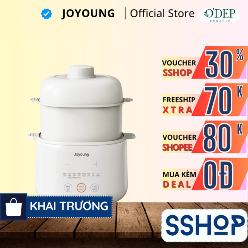 Nồi nấu chậm Joyoung JSC-107 (1L 1 thố sứ) / JSC-187 (1.8L 3 thố sứ) - SSHOP SSO