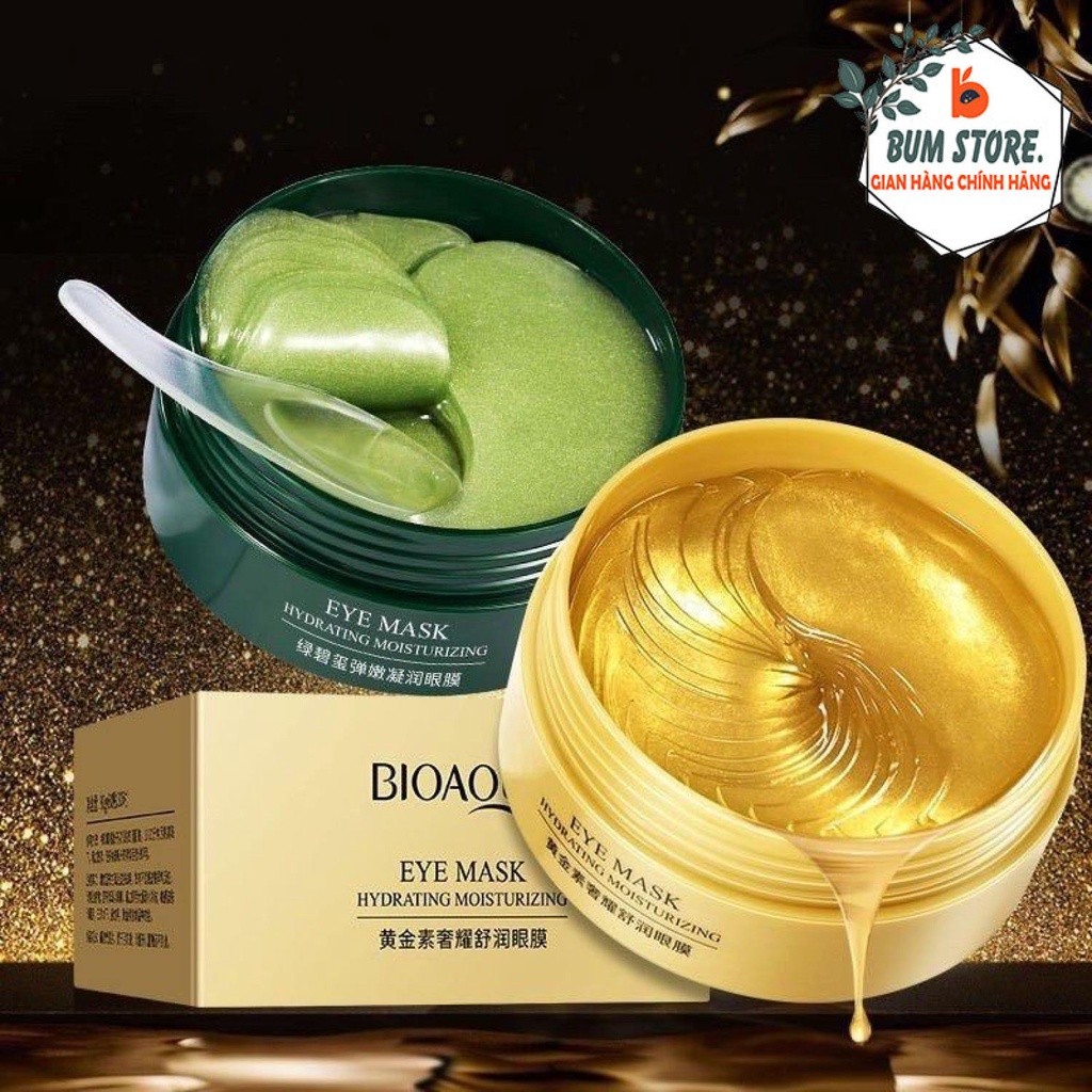 Mặt nạ mắt bioaqua 60 miếng, Mặt nạ giảm thâm mắt và bọng mắt nhăn mắt Bioaqua BUMSTORE hũ 80gr