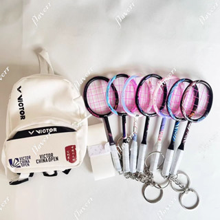 Móc khóa mặt dây chuyền vợt cầu lông Mini có thể được sử dụng để treo túi quà tặng bóng