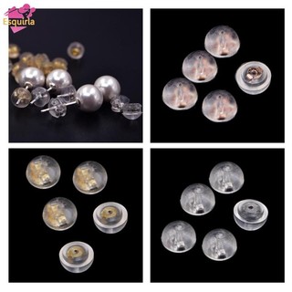 5 Đôi Bông Tai Lưng Silicon Hoa Hồng Vàng / Vàng Sterling Nút Chặn Nhỏ Mặt Sau Trang Sức Phát Hiện Cắm Cho Bông Tai Bông Tai