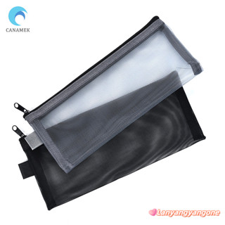  Canamek 1 Cái Trong Suốt Lưới Bút Chì Trường Hợp Văn Phòng Sinh Viên Túi Bút Hộp Đựng Hóa Đơn Túi Đựng Mới 