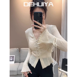 DEHUIYA áo sơ mi nữ áo kiểu hàn quốc nhí nhảnh thông thường Xinh  thanh lịch WMY2470A05 28Z240709