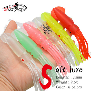 Cá walk 3 cái / 6 cái mồi câu cá mềm 125mm 9.5g bionic mực bạch tuộc mồi giả nhân tạo wobblers mồi biển bass pike câu cá