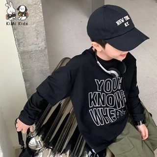  Kimi Trẻ Em Trẻ Em Mùa Xuân Mới Bé Trai Dài Tay Áo Sơ Mi Đế Trẻ Em Bầu Không Khí Nước Ngoài Bé cotton Nguyên Chất 