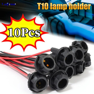 10 Chiếc Xe T10 Giá Đỡ Đèn Cao Su Bóng Đèn Ổ Cắm Kết Nối Giá Đỡ / Mở Rộng Bóng Đèn LED Đế Giá Đỡ Dây Adapter Cho T10 W5W 147