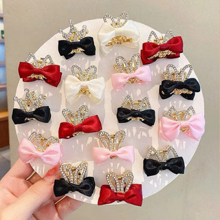 Phong cách mới nơ lấy kẹp nữ công chúa nhỏ tóc kẹp nhỏ phụ kiện tóc mini kẹp tóc trán cá mập kẹp