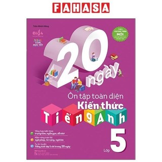 Sách 20 Ngày Ôn Tập Toàn Diện Kiến Thức Tiếng Anh Lớp 5