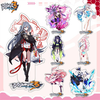 Móc Khoá, Standee, Tranh Kính Mô Honkai Impact 3 Kallen Kaslana, Raiden Mei, Yae Sakura Trang Trí Bàn Học, Làm Việc