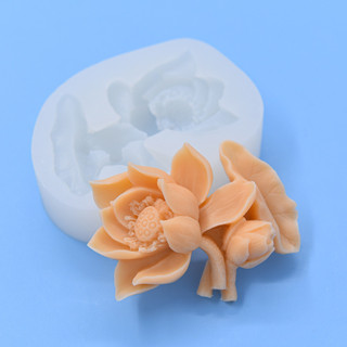 1 Khuôn Silicon Hình Hoa Sen Nướng DIY Bánh Trang Trí Dụng Cụ Kẹo Cao Su Dán Sugarcraft Khuôn