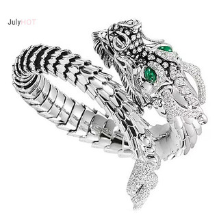 Julyhot Vintage Rồng Mở Có Thể Điều Chỉnh Nhẫn Cho Nam Mắt Xanh Bạc Màu Rồng Hyperbole Nam Nhẫn Punk Đảng Nam Trang Sức Quà Tặng Massivedeals