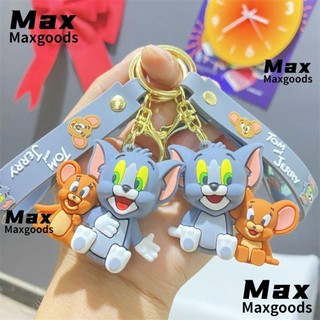 Mặt dây chuyền MAXG Tom và Jerry, Móc khóa PVC Tom và Jerry dễ thương, Đồ chơi quà tặng trẻ em di động sưu tập Móc khóa xe hơi Anime