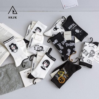 Vớ Cotton Họa Tiết Chữ Cho Nữ
